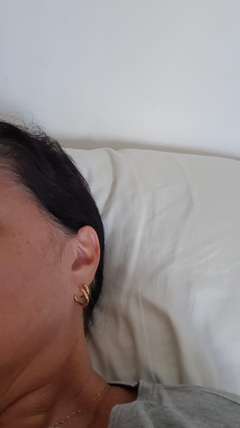 Customer photo review of Brinco Trio de Argolas Banhado em Ouro 18K