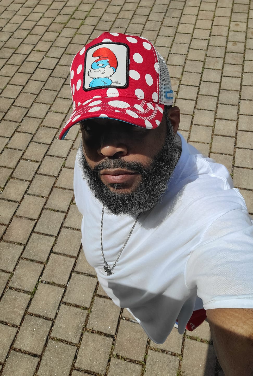 Customer photo review of OVERLORD X Smurfs: Papa Smurf LE Trucker Cap