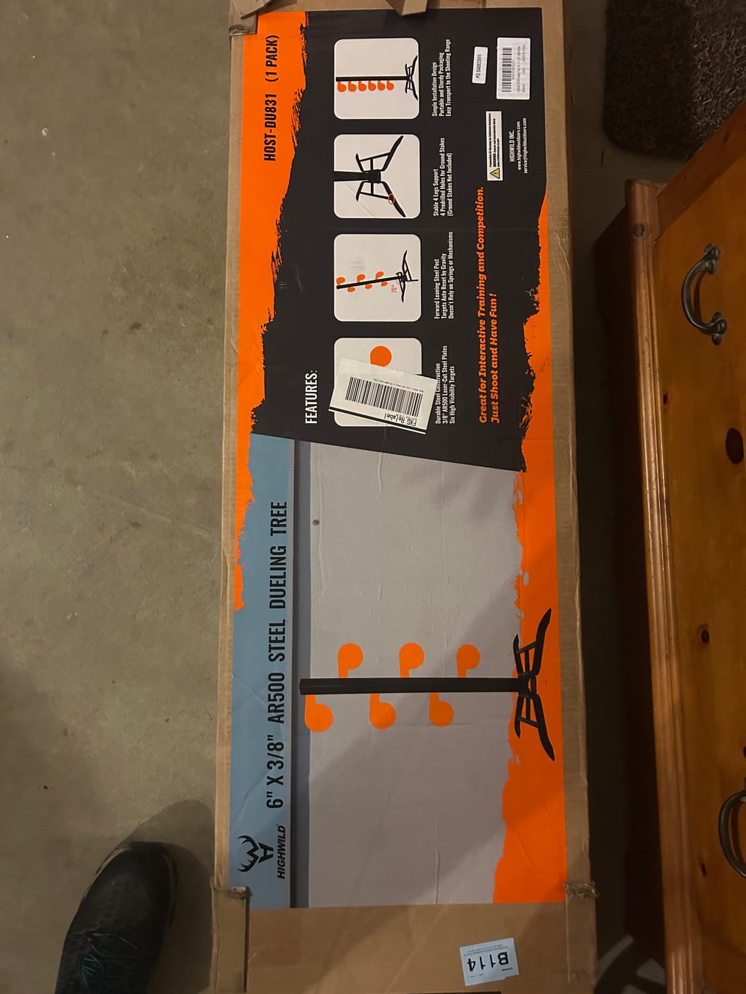 Customer photo review of 6" x 3/8" AR500 Steel Target Dueling Tree Stand