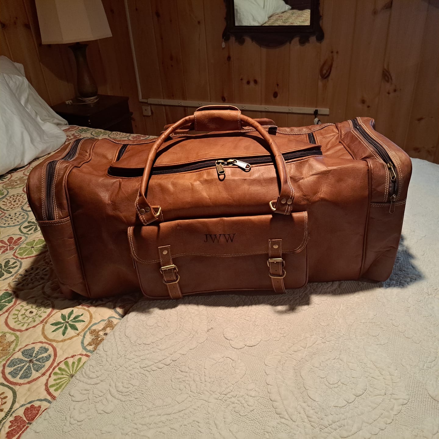 Customer photo review of Traveler Weekender Duffle Bag + FREE Toiletry Bag