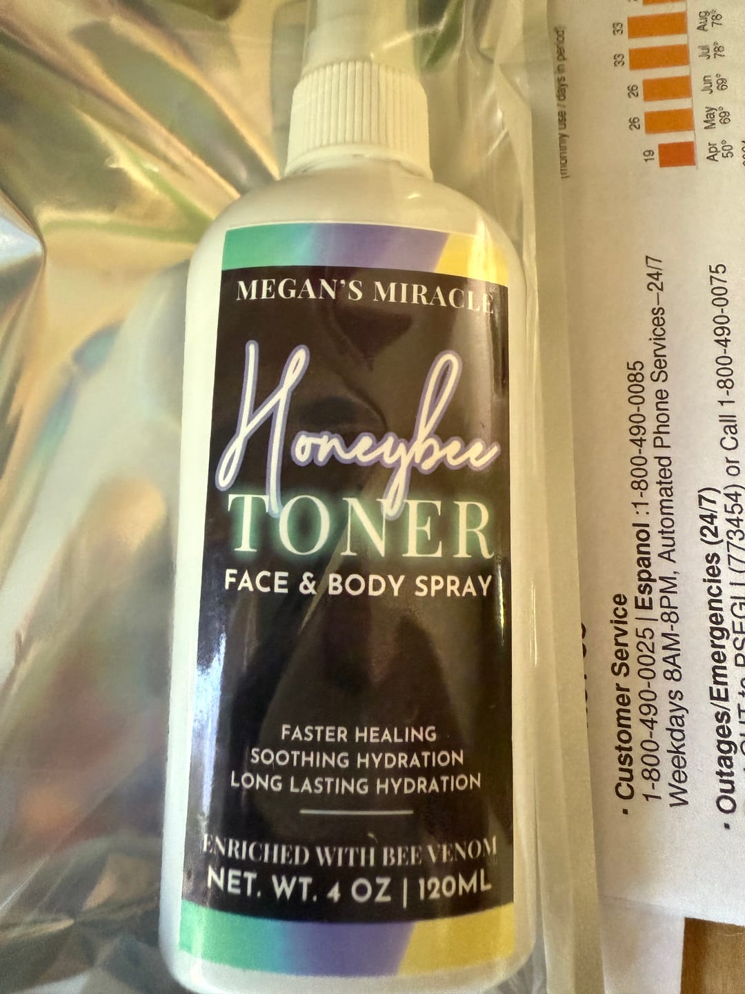 Customer photo review of Honeybee Toner Spray