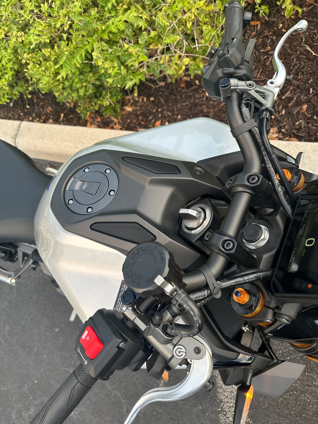 Customer photo review of Motorcycle Mirror Hole Threaded Block Off Plugs (left & right hand thread) - Brogue Moto