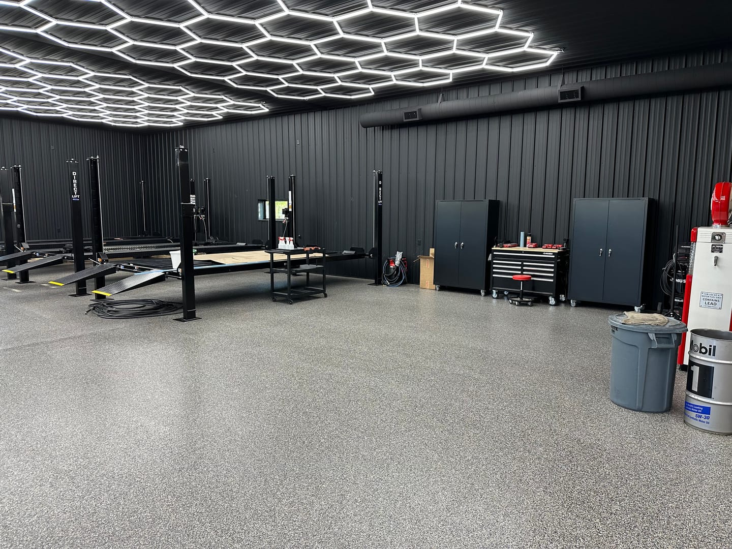 Customer photo review of Dimmable Hexagon Lights | Hex Garage