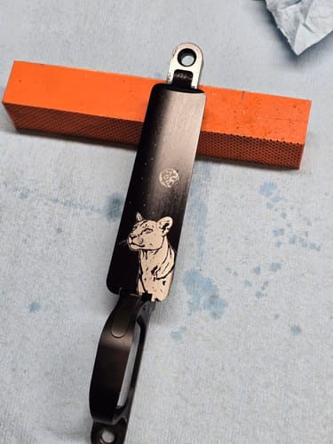 Customer photo review of Cloudray AR-100 LiteMarker 100W MOPA 2.5D Fiber Laser Marking Engraver with 4.3” X 4.3” Scan Area