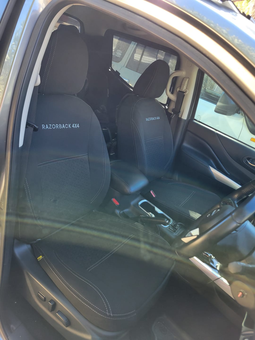Customer photo review of Nissan Navara NP300 Series 5 Premium Neoprene 2x Front Seat Covers (Made to Order)