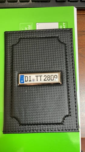 Customer photo review of Fahrzeugschein Hülle mit Deutschland Kennzeichen