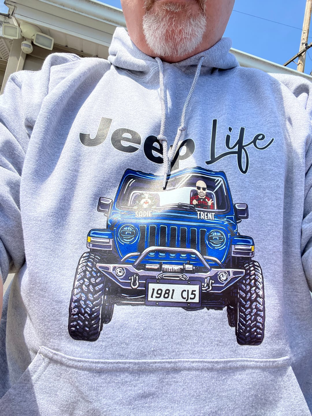 Customer photo review of Custom JP Shirts, JP Life JP Dog JP Cat Apparel CTM00