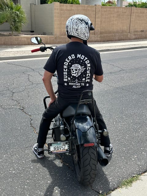 Customer photo review of 'Snake on Wheels' Black Short Sleeve T shirt