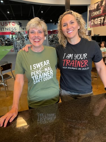 Customer photo review of Trainer Counting T-Shirt