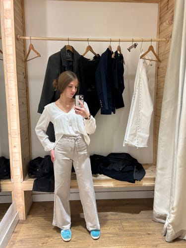 Customer photo review of Pantalón Pretina Ajustada Gray