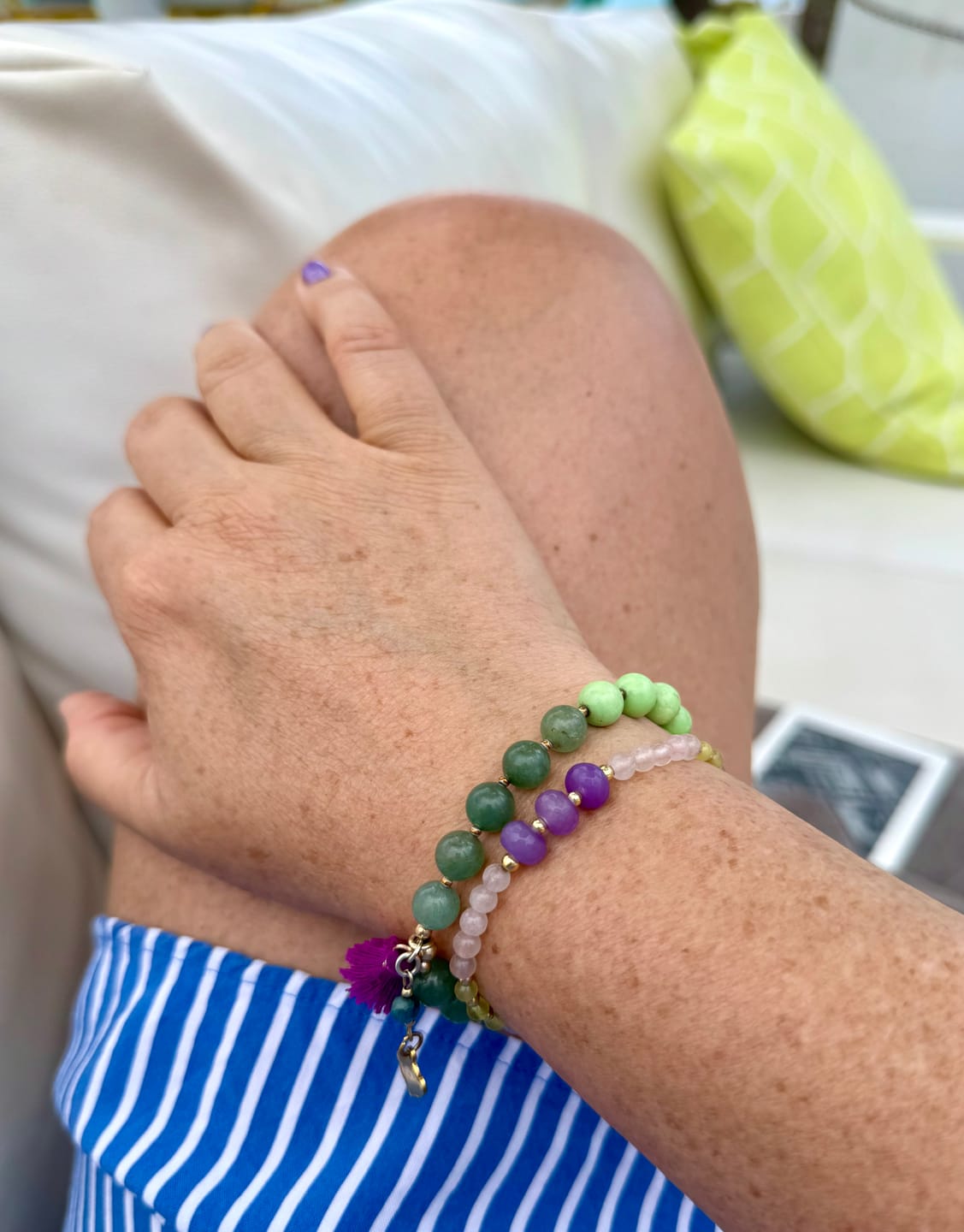 Customer photo review of Mala Rosenquarz & Jade