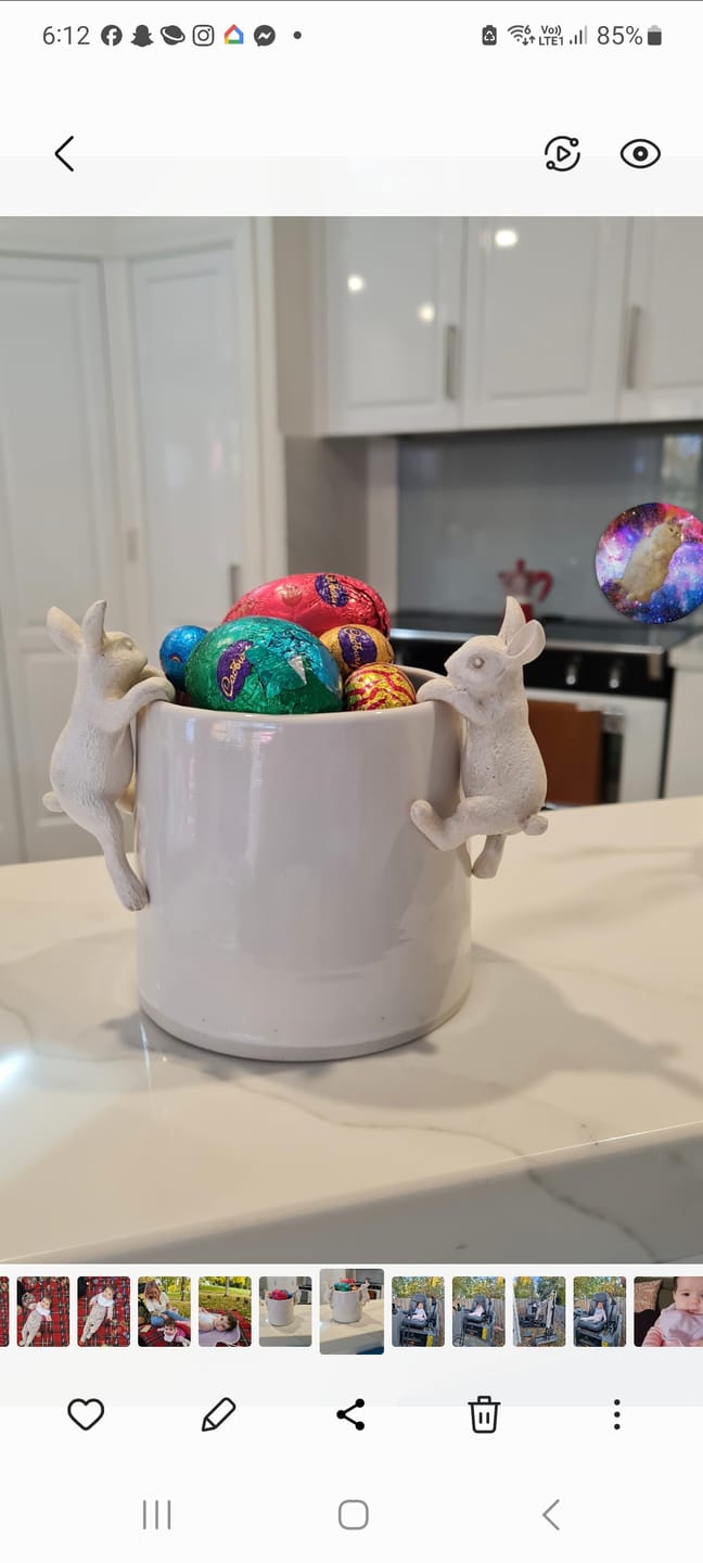 Customer photo review of Hanging Bunny Decor White