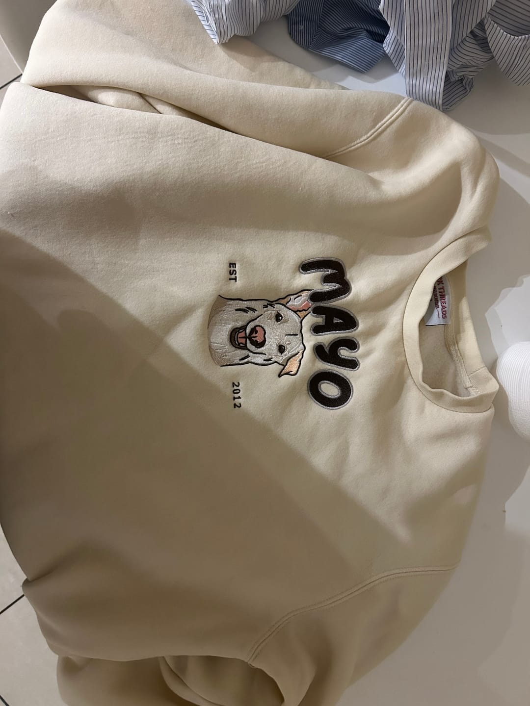 Customer photo review of CUSTOM UNISEX CREWNECK