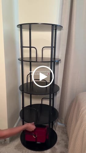 Customer video review of Flycity 3-5 Tier Rotating Bookshelf With 360° Spinning Display