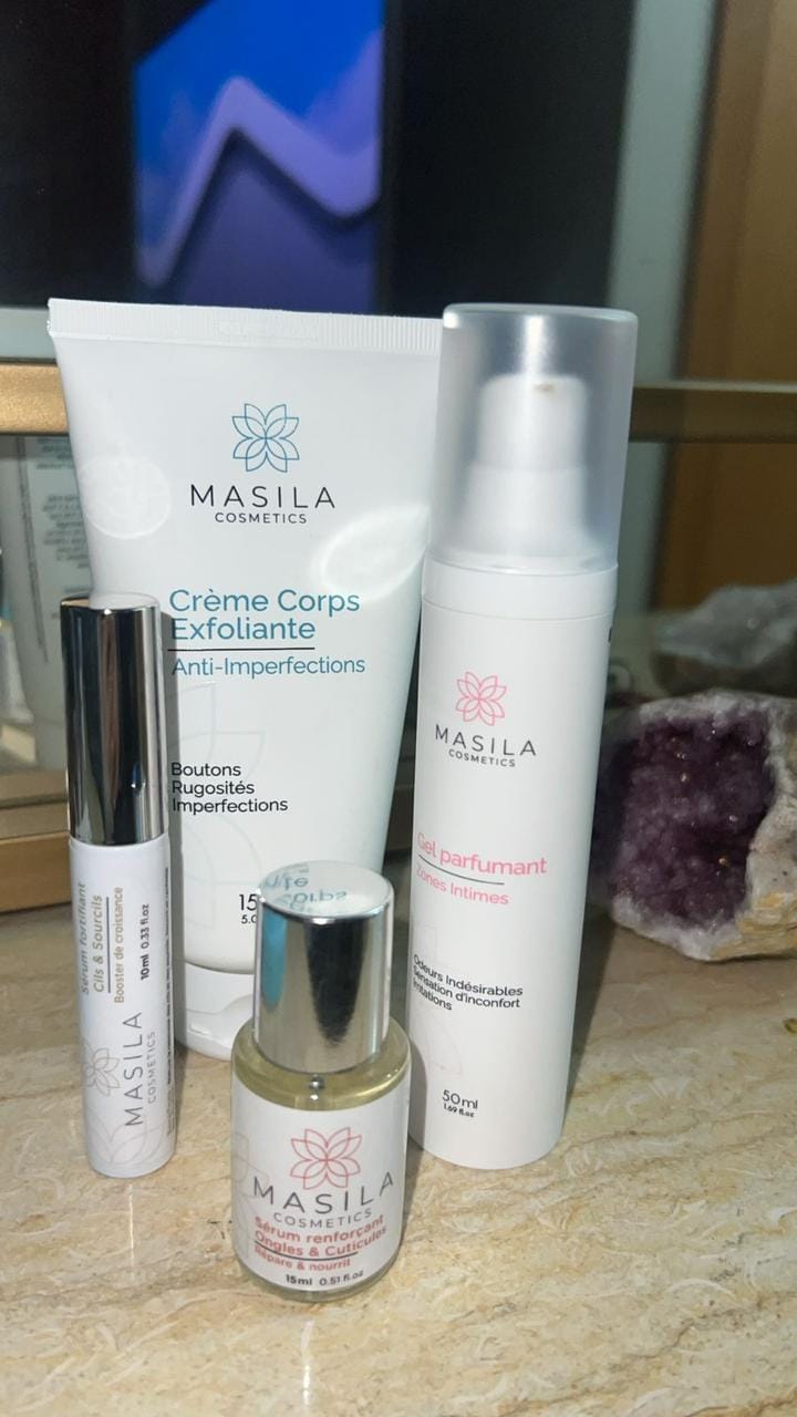 Customer photo review of Coffret Boosters Masila – Cils & Sourcils + Ongles & Cuticules