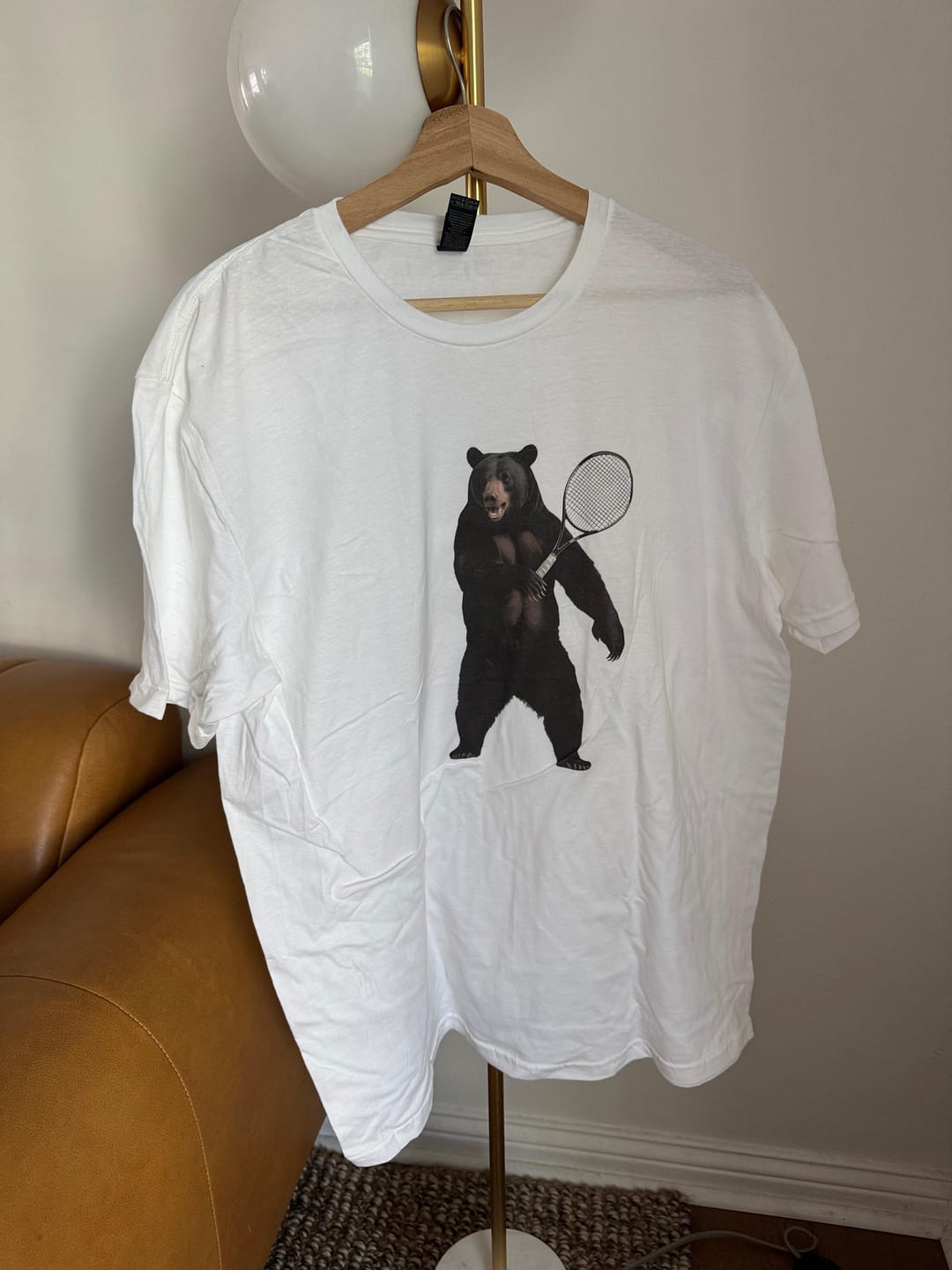 Customer photo review of Black Bear Tennis Player T-Shirt