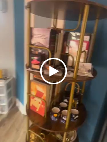 Customer video review of Flycity 3-5 Tier Rotating Bookshelf With 360° Spinning Display