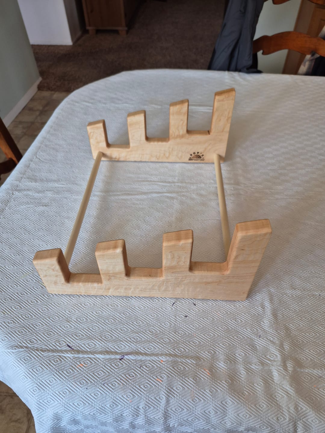 Customer photo review of 12x6.5 Cutting Board Stand Acrylic Router Template - Style 2