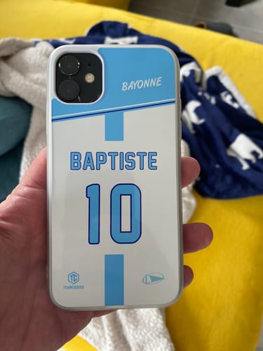 Customer photo review of Coque rugby BAYONNE personnalisable - TEAMCOQUES