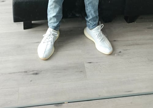 Customer photo review of Adidas Yeezy Boost 350 V2 Cloud White (Non-Reflective)