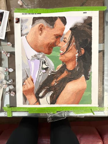 Customer photo review of Custom Paint By Numbers Kit - Upload Your Photo - Brush Set Included