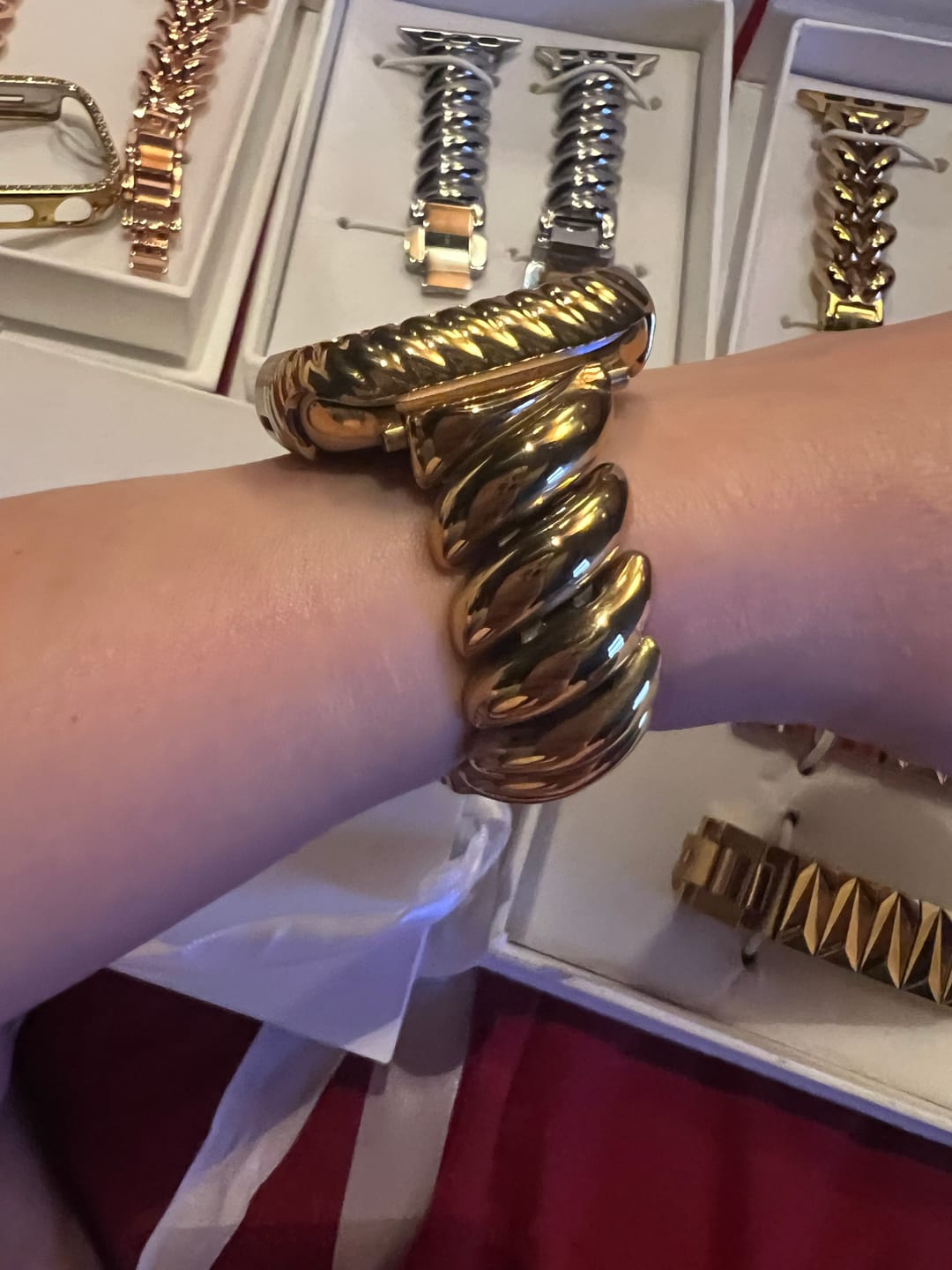 Customer photo review of NEW! Cable Twist Stainless Steel Band for the Apple Watch