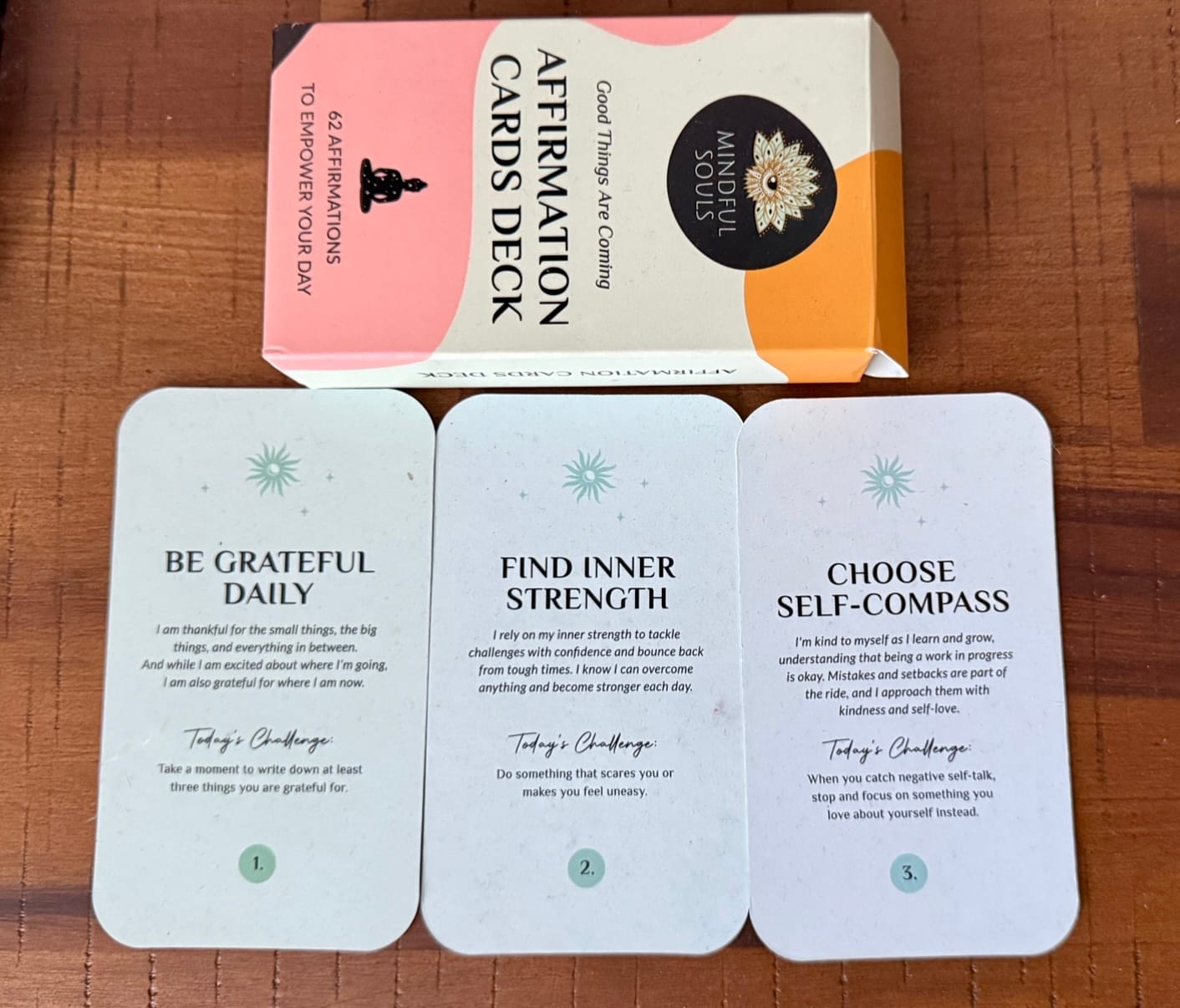 Customer photo review of Affirmation Cards Deck