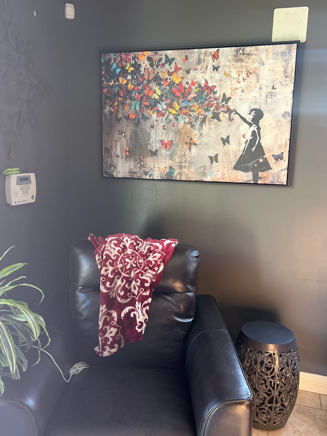 Customer photo review of Banksy Wall Art - Banksy Girl and Butterfly Explosion Wall Art Canvas Print | Girl with Butterflies Abstract Artwork