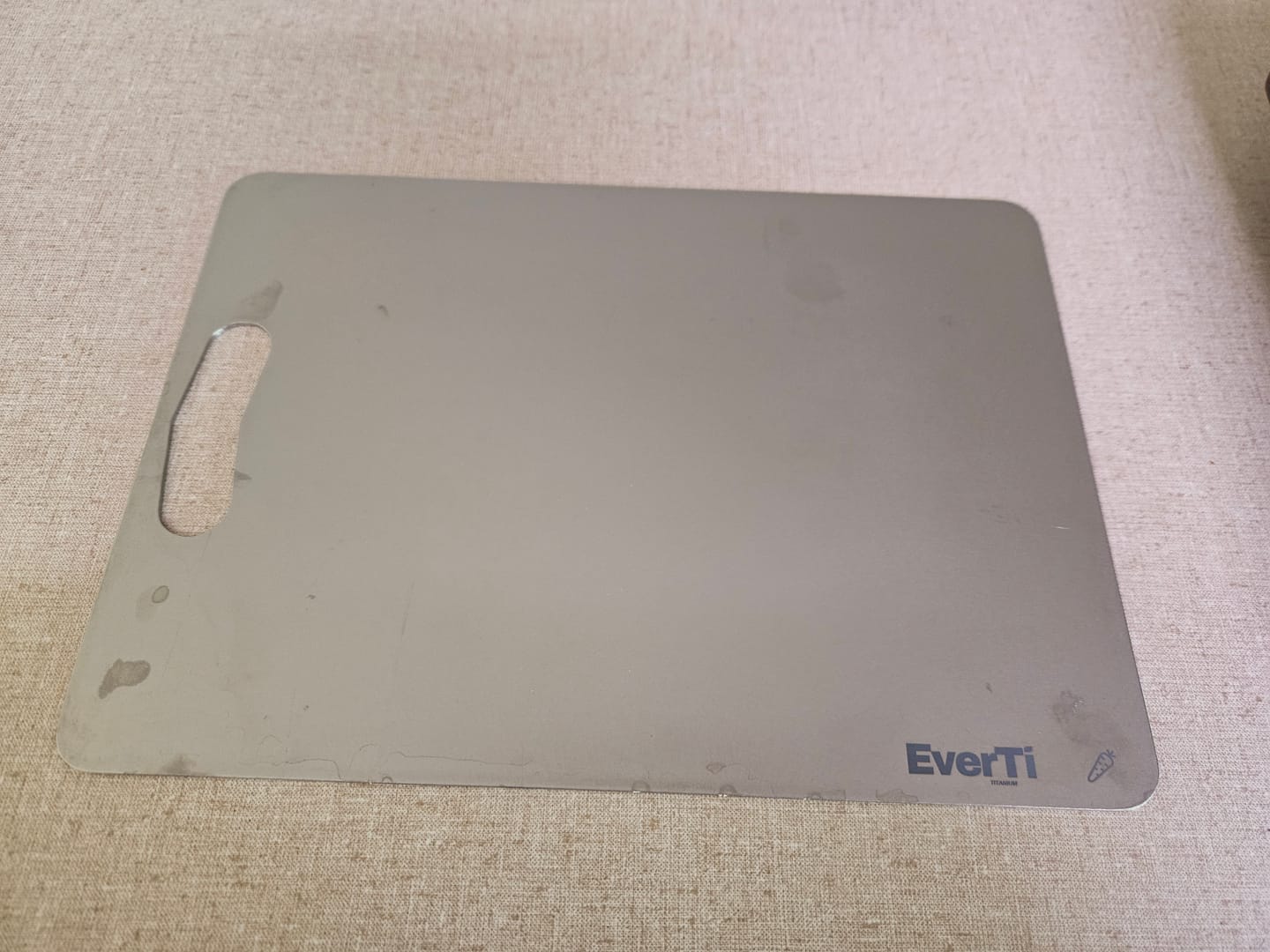 Customer photo review of Titanium Cutting Board