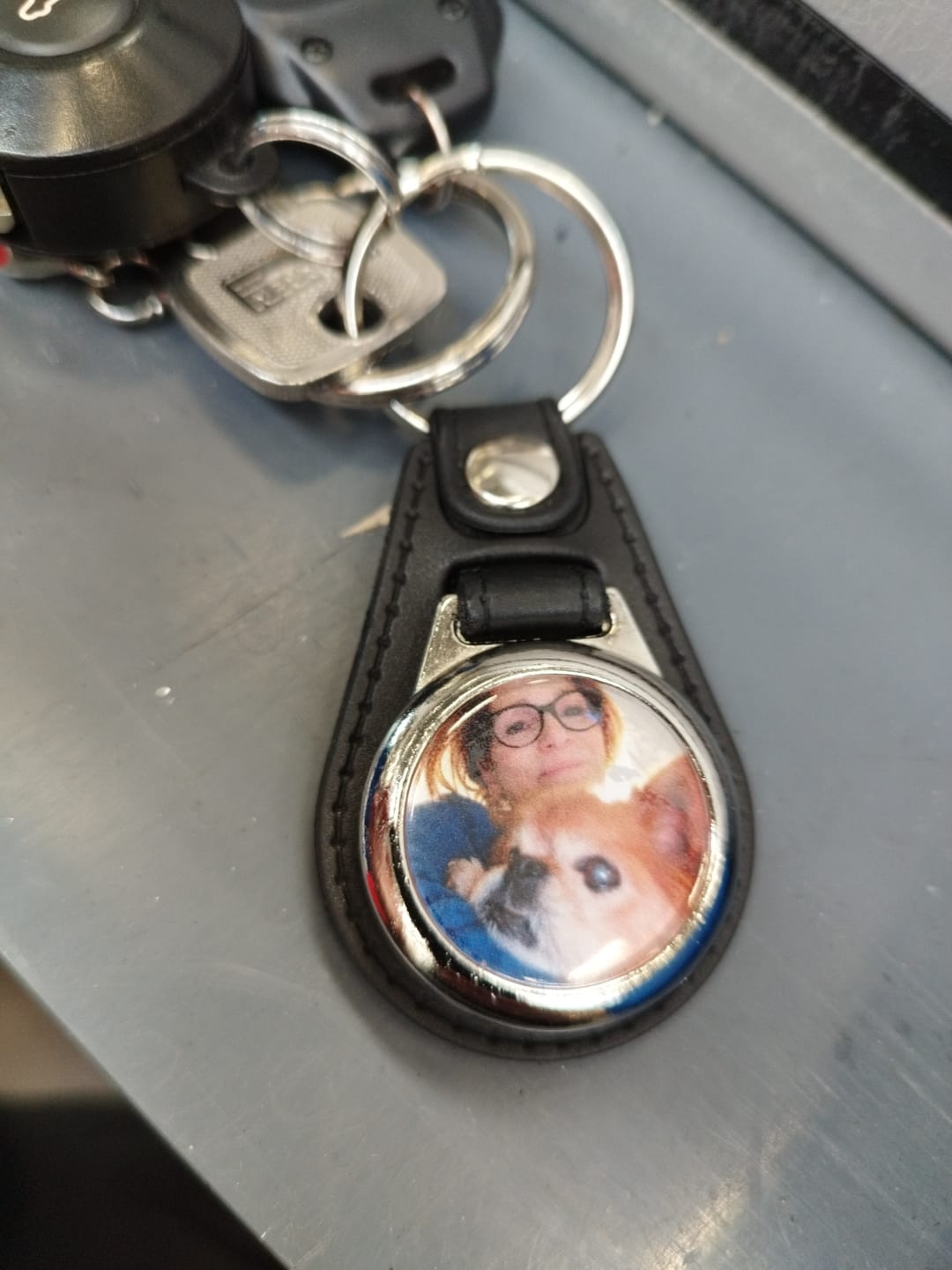 Customer photo review of Schlüsselanhänger-Bundle Leder 3x dein Foto für nur 19,90 €