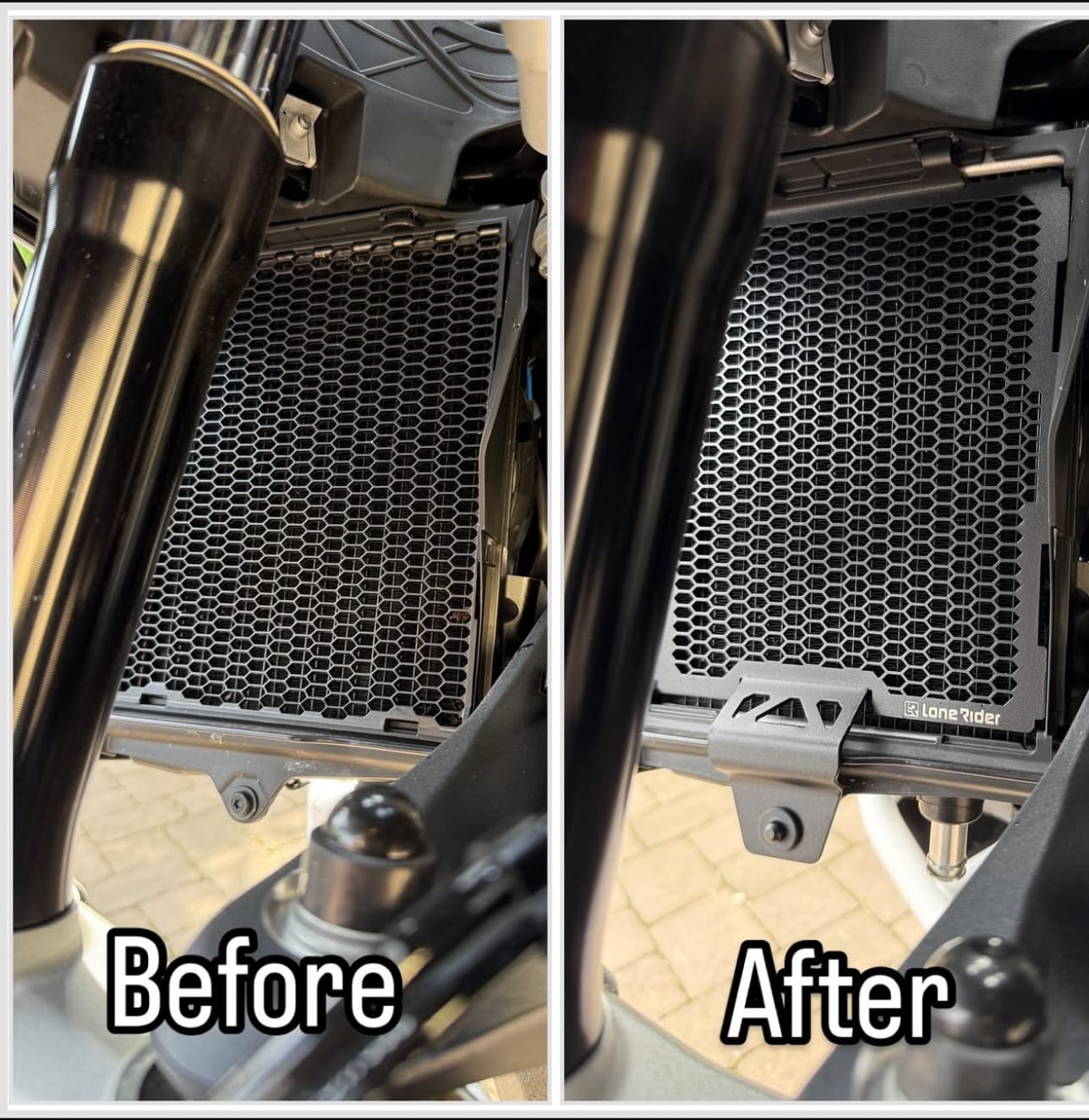 Customer photo review of Radiator Guard Set for BMW R1300GS / Adv