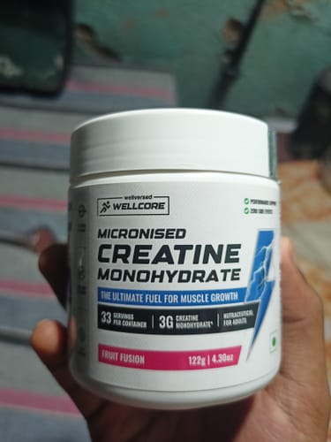 Customer photo review of Wellcore - Pure Micronised Creatine Monohydrate (122g, 33 Servings) Fruit Fusion