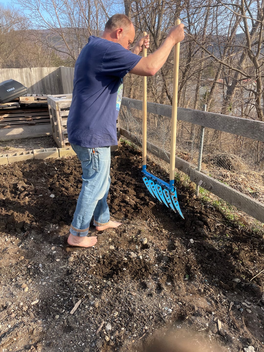 Customer photo review of The Cultivator Treadlite Broadfork | 20" wide | 5 tines