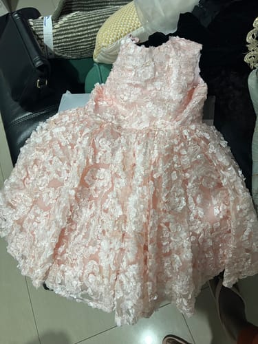 Customer photo review of Baby Girl Christmas Dress Toddler Sleeveless Round Neck Pageant Formal Dresses Flower Girl Dress