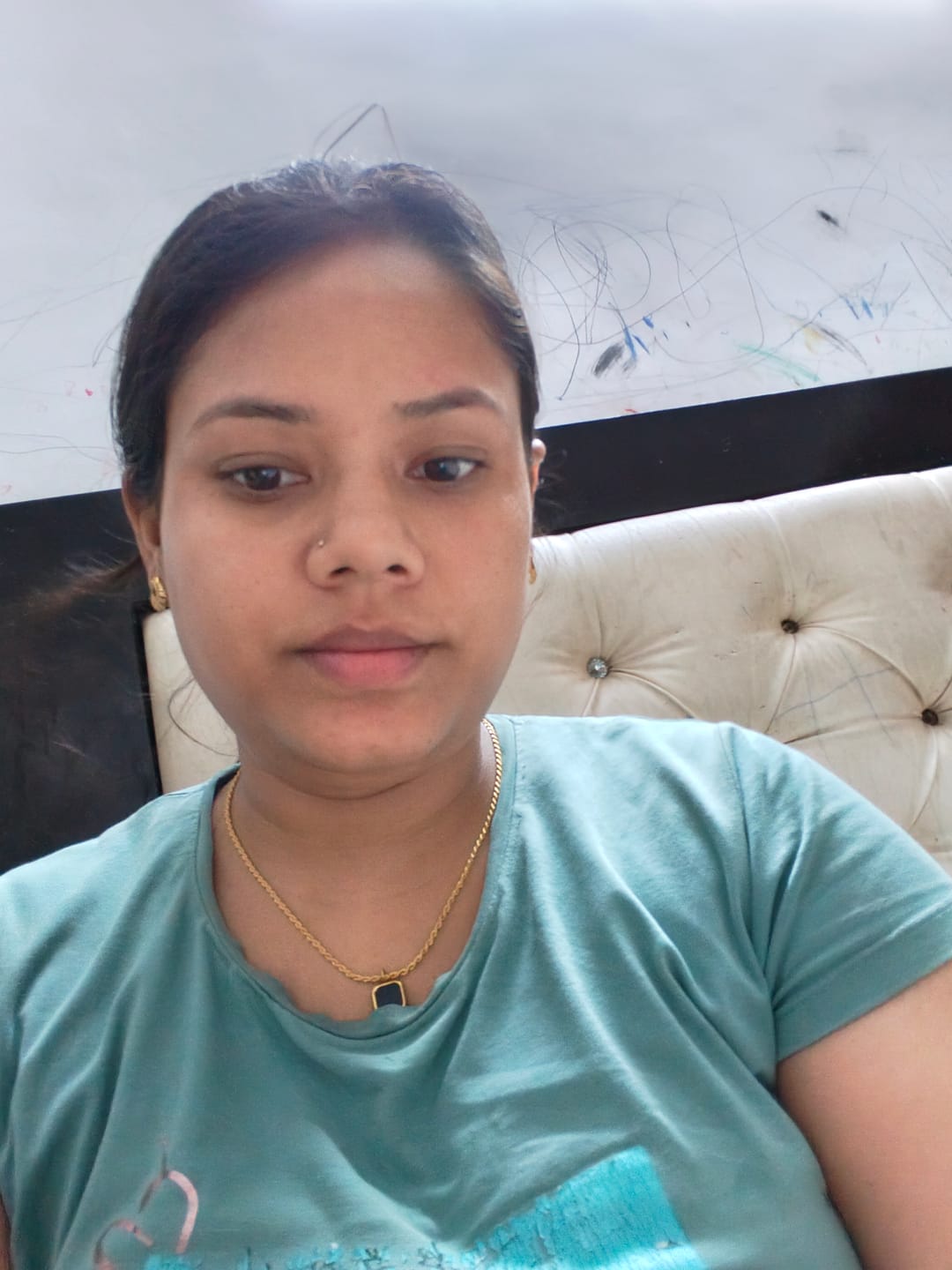 Customer photo review of Black Enamel Necklace