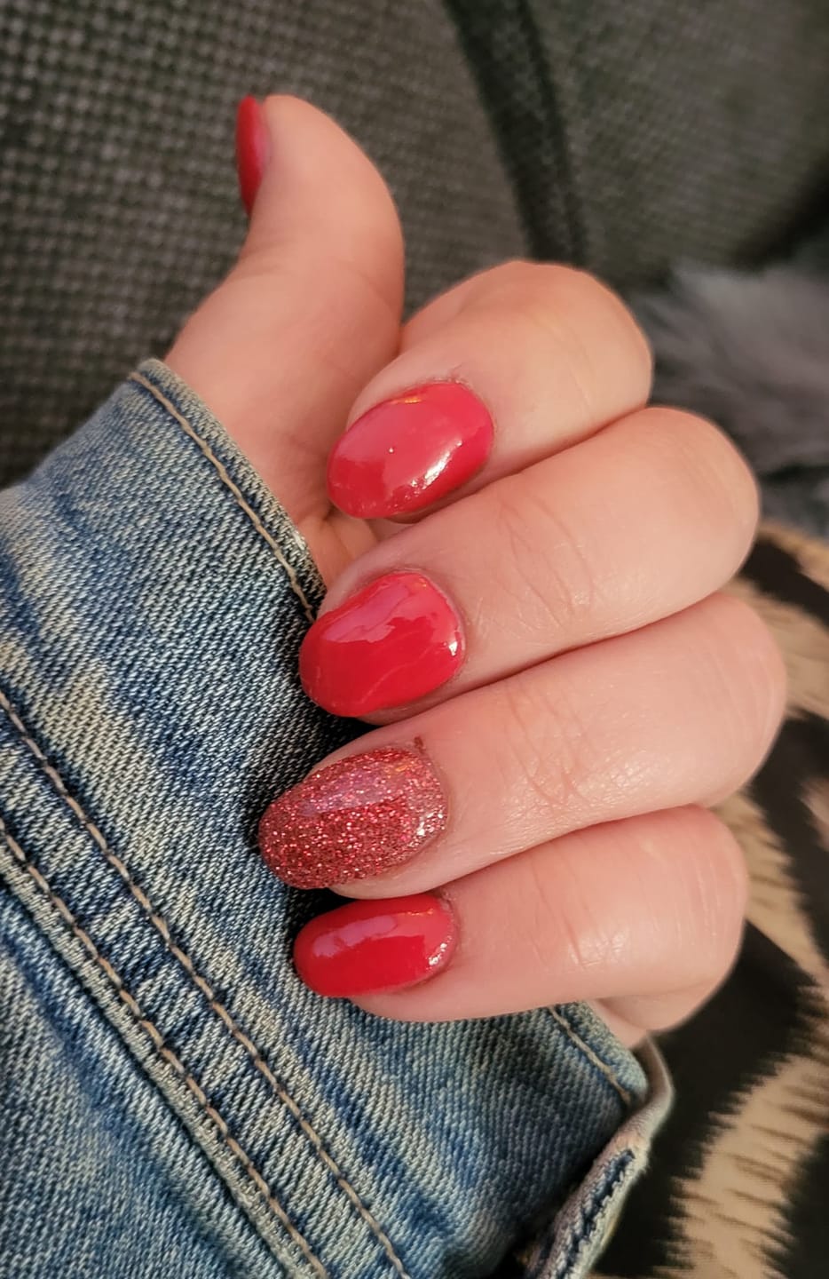 Customer photo review of Christmas Red Dipping Powder
