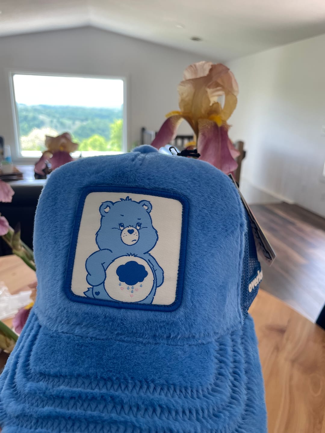 Customer photo review of OVERLORD X Care Bears:  Grumpy Bear Trucker Cap