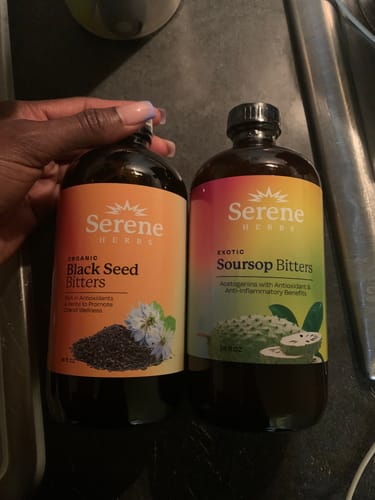 Customer photo review of Soursop Bitters & Black Seed Bitters Bundle