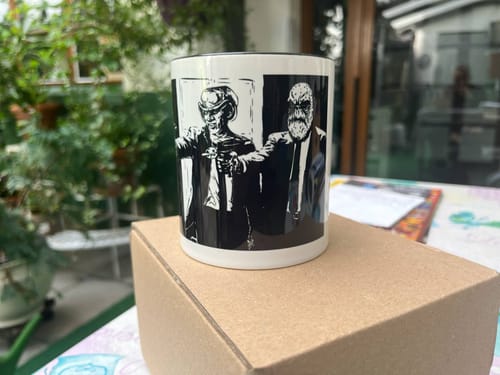 Customer photo review of TassenExpress - Becher Keramik Tasse mit Logo bedruckt 325ml Firmenlogo