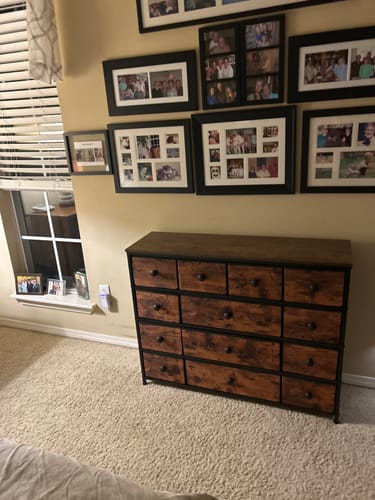Customer photo review of Reibii 13-Drawer Dresser TV Stand, Extra Wide 39.4" Storage Cabinet with 220LBS Capacity, Metal Frame & Fabric Drawers Organizer for Bedroom, Living Room, Hallway