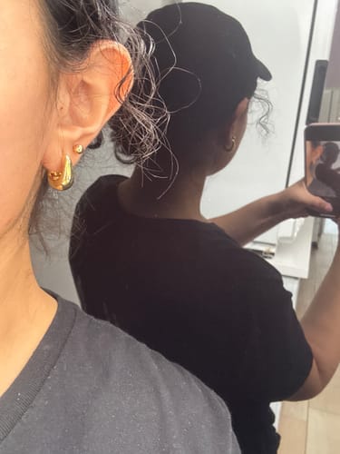 Customer photo review of Par Arracada Media Luna