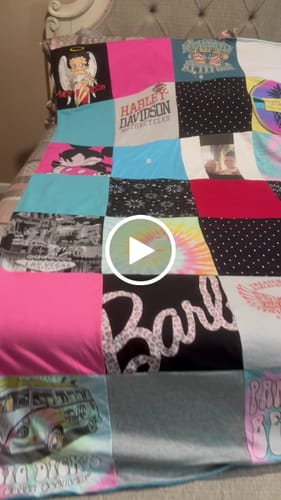 Customer video review of Premium T Shirt Quilt