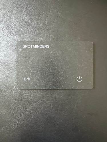 Customer photo review of SPOTMINDERS. Tracking card