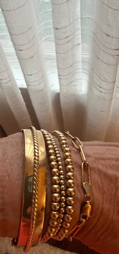 Customer photo review of chunky paperclip bracelet