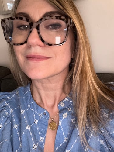 Customer photo review of Engravable Compass Necklace