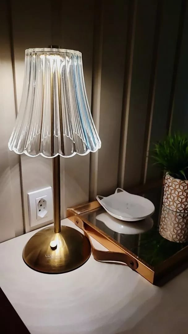 Customer photo review of Luminária de Mesa Sem Fio Abajur