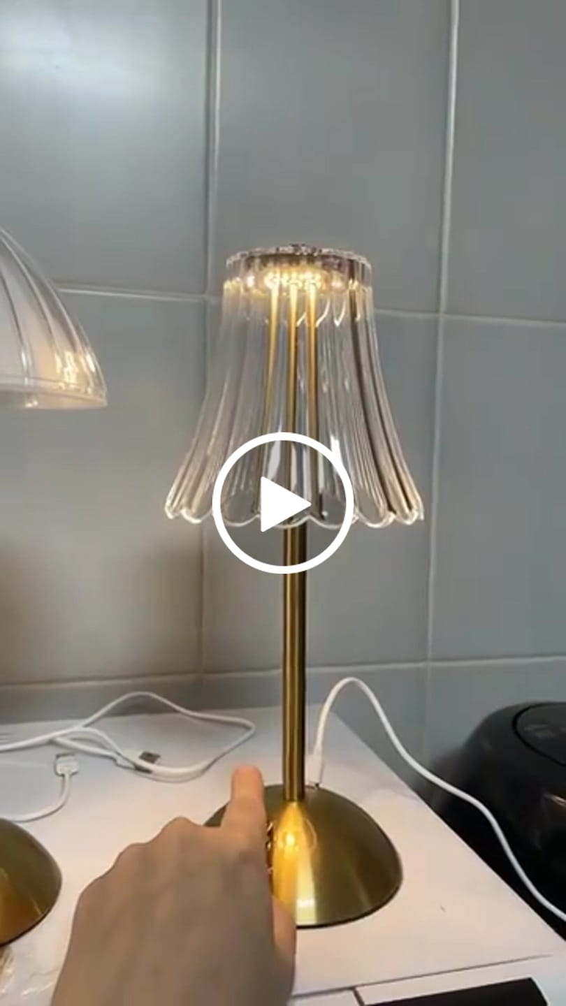 Customer video review of Luminária de Mesa Sem Fio Abajur
