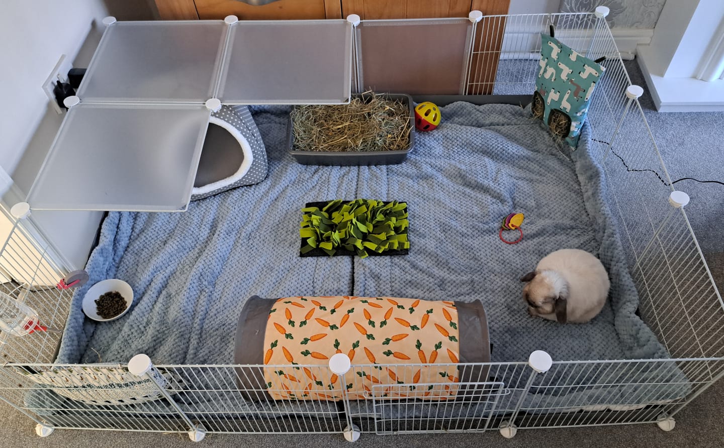 Customer photo review of Set of 2 Fleece Liners | Dusky Blue | Plush Bedding