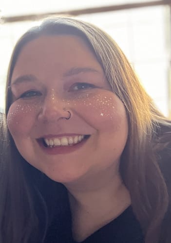Customer photo review of Silver Glitter Freckles Makeup Patches