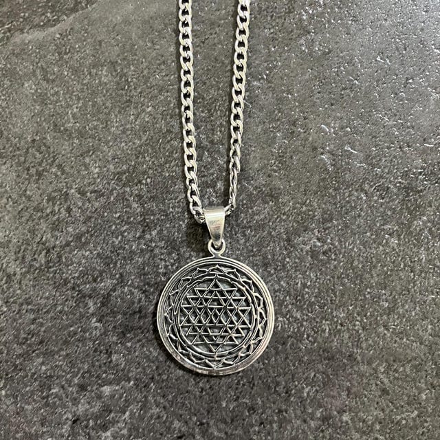 Customer photo review of 925 Sterling Silver Sri Yantra Pendant